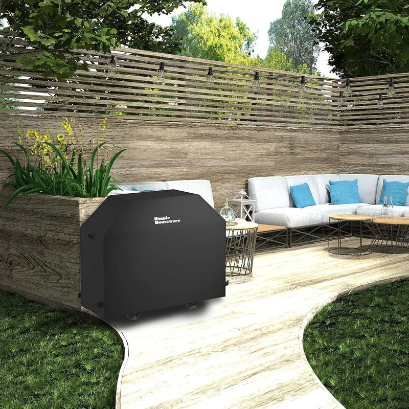 Simple Houseware 58 in. Waterproof Heavy Duty Gas BBQ Grill Cover, Weather-Resistant Polyester by GreenHaven Gardens