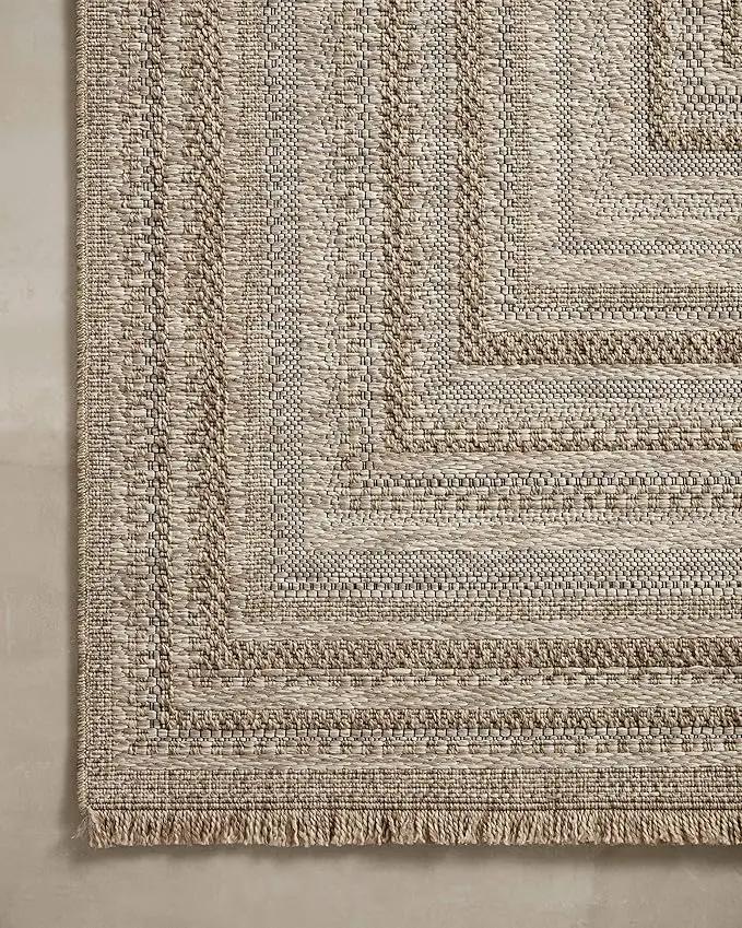 Loloi Dawn Collection Indoor/Outdoor DAW-01 Natural 2'-3" x 10'-0" Runner Rug by GreenHaven Gardens