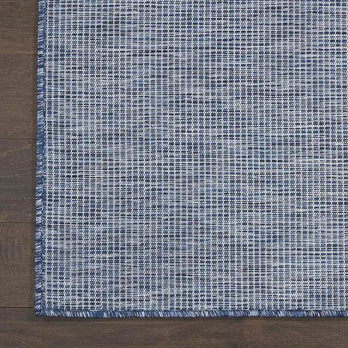 Nourison Positano Indoor/Outdoor Navy Blue 2'2" x 10' Area Rug, Easy Cleaning, Non Shedding, Bed Room, Living Room, Dining Room, Backyard, Deck, Patio (2x10) by GreenHaven Gardens