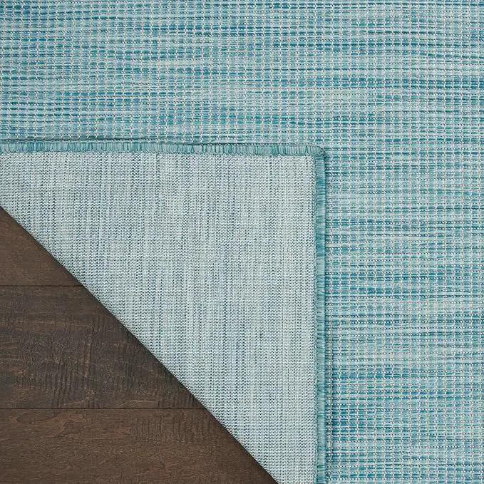 Nourison Positano Indoor/Outdoor Aqua 10' x 14' Area Rug, Easy Cleaning, Non Shedding, Bed Room, Living Room, Dining Room, Backyard, Deck, Patio (10x14) by GreenHaven Gardens