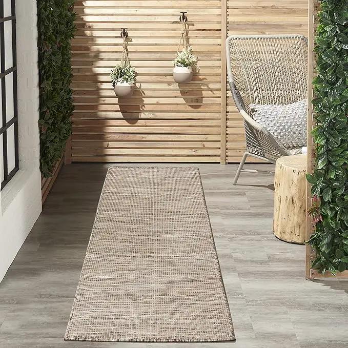 Nourison Positano Indoor/Outdoor Beige 2'2" x 10' Area Rug, Easy Cleaning, Non Shedding, Bed Room, Living Room, Dining Room, Backyard, Deck, Patio (2x10) by GreenHaven Gardens