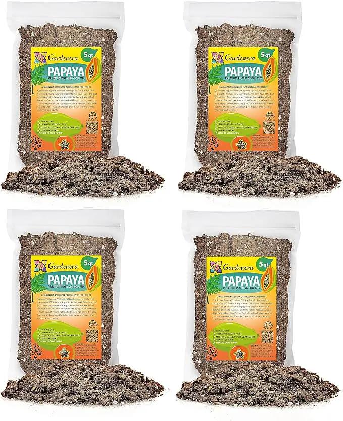 Papaya Plant Potting Mix - Unlock Rich Growth and Flavorful Harvests with Our High-Performance Formula - 20 Quart by GreenHaven Gardens