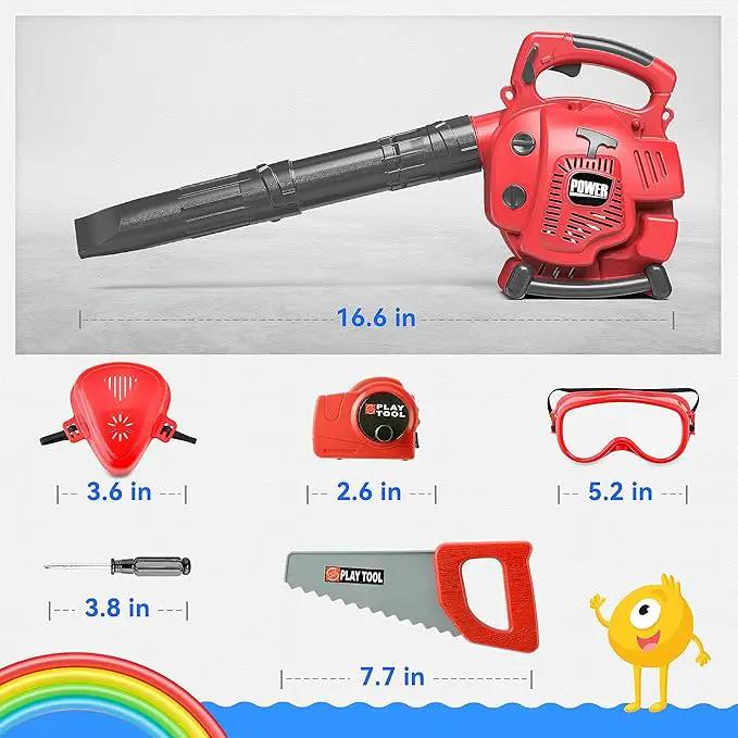 Toy Choi's Kids Leaf Blower - Toy Leaf Blower That Really Works with Tool Set, Pretend Play Series Construction Outdoor Preschool Gardening Kit for Boys & Girls Age 3-5 4-7 by GreenHaven Gardens