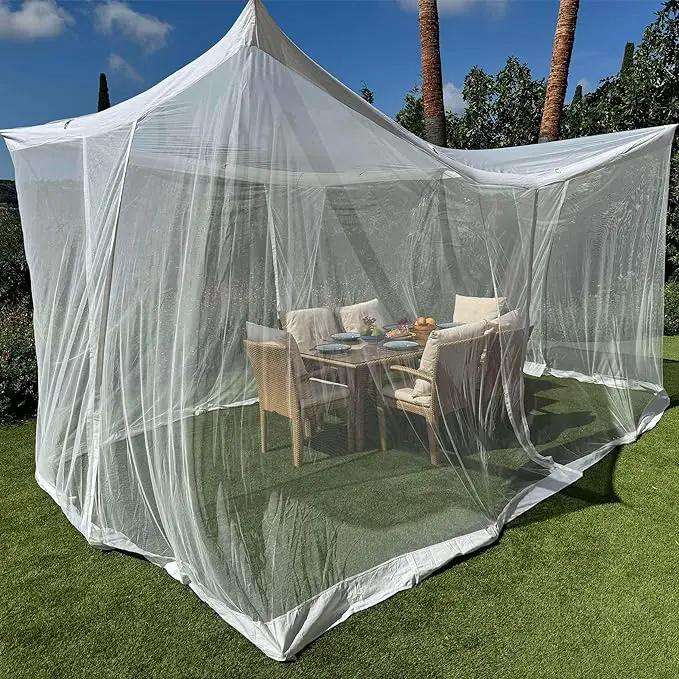 Mosquito Net for Patio 13 x 10 FT | Very Large Sizes & Fabric Designed for Outdoors | Insect House Screen Netting for Gazebo, Porch & Garden Terrace | White Outside Canopy Bug Protection by GreenHaven Gardens