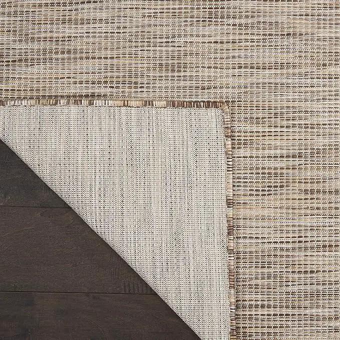 Nourison Positano Indoor-Outdoor Beige 4' x 6' Area Rug, Easy Cleaning, Non Shedding, Bed Room, Living Room, Dining Room, Backyard, Deck, Patio (4x6) by GreenHaven Gardens