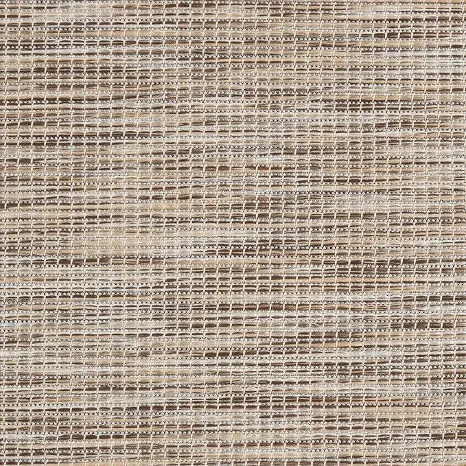 Nourison Positano Indoor-Outdoor Beige 8' x 10' Area Rug, Easy Cleaning, Non Shedding, Bed Room, Living Room, Dining Room, Backyard, Deck, Patio (8x10) by GreenHaven Gardens