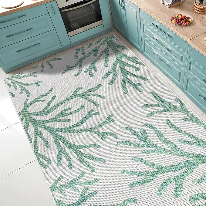 Keen Home Design Terrace Outdoor Throw Rug - 3x5 Washable Indoor/Outdoor Rug for Patio, Kitchen, Balcony, Beach, Garden, Deck and Porch, Size: 3'x5' by GreenHaven Gardens
