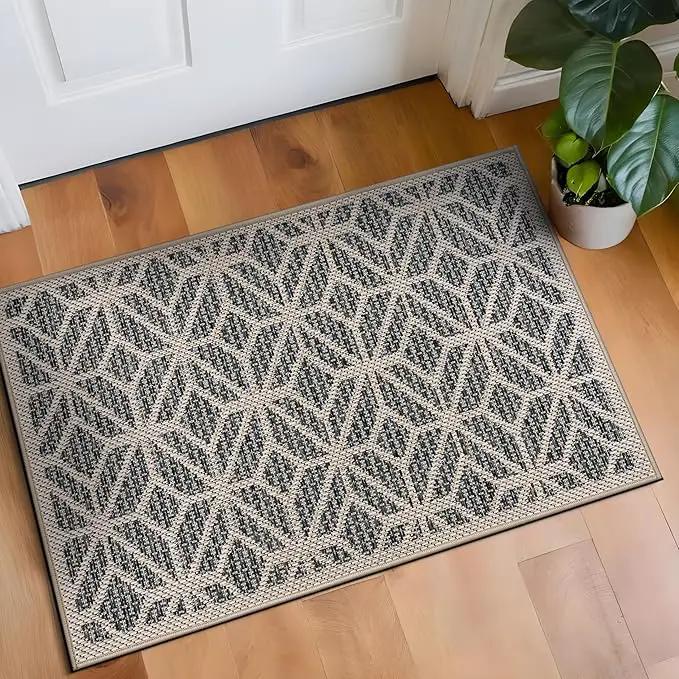 Rugshop Contemporary Geometric Indoor/Outdoor Area Rug 2' X 3' Blue by GreenHaven Gardens
