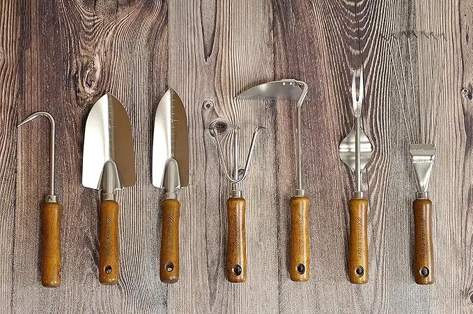 Japanese Weeding Tool Nejiri Gama Weeding Hoe Sharp Japanese Steel with Wood Handle, Nejiri Gama Weeding Sickle, Made in Japan, Hand Weeder Tool for Garden, Silver by GreenHaven Gardens