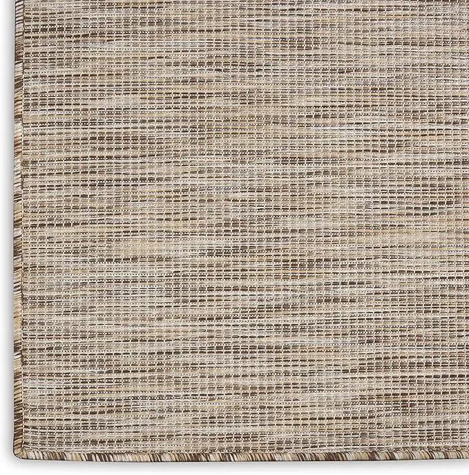 Nourison Home Positano 8' x Round Beige Fabric Modern Area Rug (8' Round) by GreenHaven Gardens