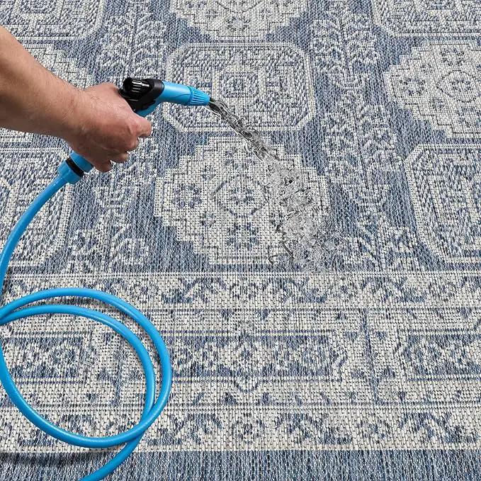 Keen Home Design Terrace Outdoor Throw Rug - 3x5 Washable Indoor/Outdoor Rug for Patio, Kitchen, Balcony, Beach, Garden, Deck and Porch, Size: 3'x5' by GreenHaven Gardens