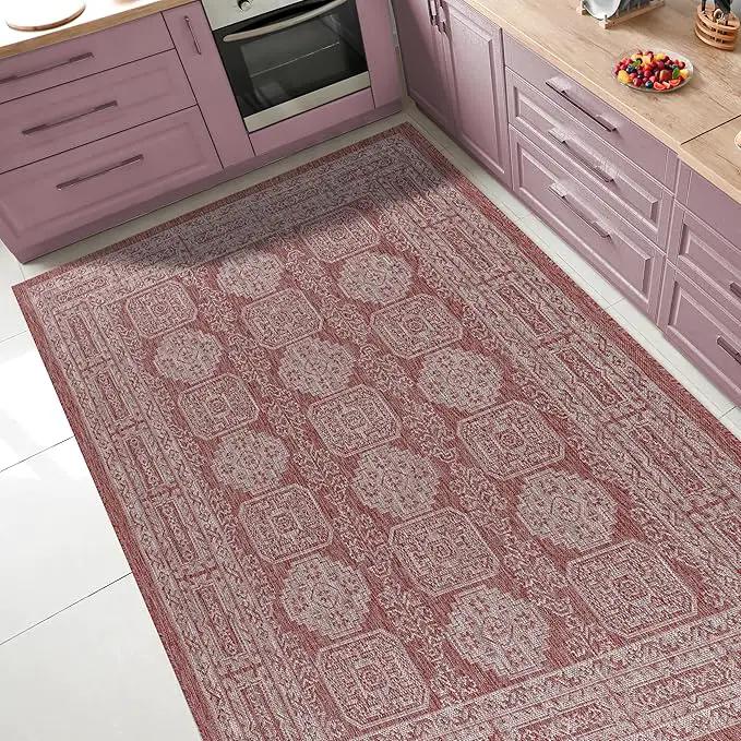 Keen Home Design Terrace Outdoor Area Rug - 4x6 Washable Indoor/Outdoor Rug for Patio, Kitchen, Balcony, Beach, Garden, Deck and Porch, Size: 3'10"x5'7" by GreenHaven Gardens