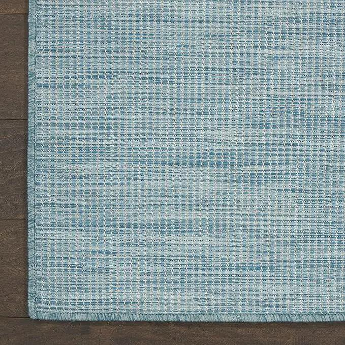 Nourison Positano Aqua 2' x 6' Area Rug Easy Clean, Non Shedding, Bed Room, Living Room, Dining Room, Kitchen (6' Runner) by GreenHaven Gardens