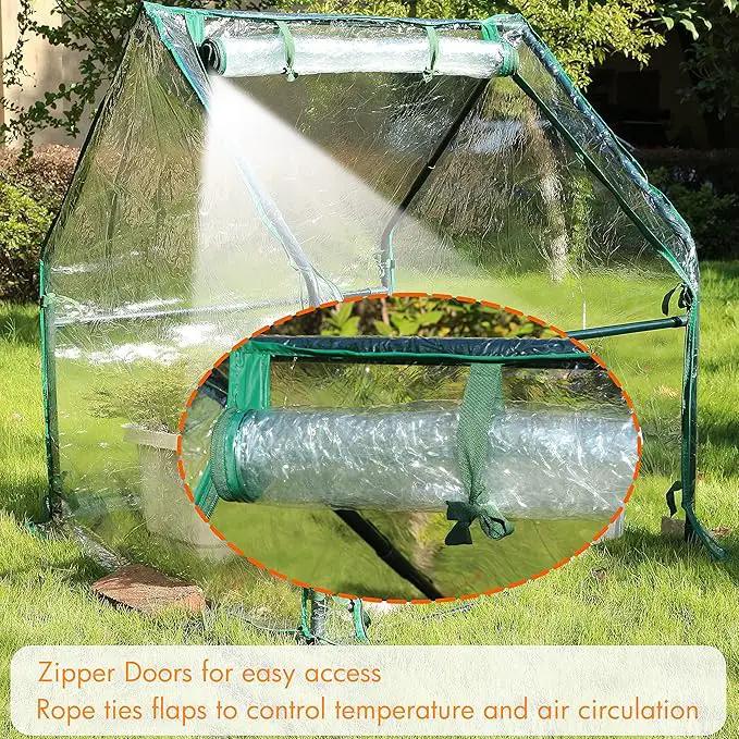 Gardzen Mini Greenhouse Heavy Duty Portable Green House, Clear Tent Small Greenhouse for Indoor Outdoor Plants 36.2”(L) x36.2”(W) x42.5”(H) by GreenHaven Gardens