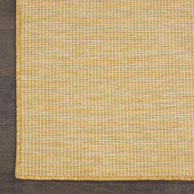 Nourison Home Positano 10' Runner Yellow Fabric Modern Area Rug (10' Runner) by GreenHaven Gardens