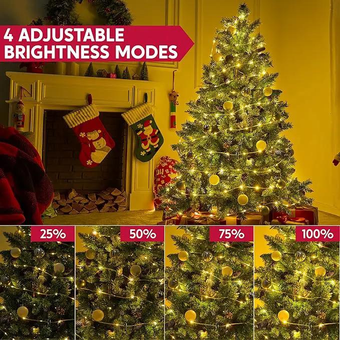 Joiedomi 1200 LED Christmas Lights Outdoor,394 FT Warm White Christmas Tree Lights with 8 Modes Timer, PVC Clear Wire String Lights with Reel for Indoor Outdoor Holiday Xmas Eve Night Decorations by GreenHaven Gardens