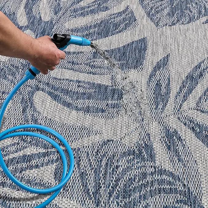 Keen Home Design Terrace Outdoor Area Rug - 6x9 Washable Indoor/Outdoor Rug for Patio, Kitchen, Balcony, Beach, Garden, Deck and Porch, Size: 6'x8'10" by GreenHaven Gardens