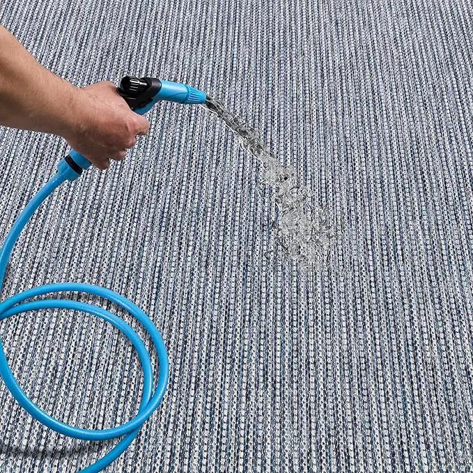 Keen Home Design Terrace Outdoor Area Rug - 6x9 Washable Indoor/Outdoor Rug for Patio, Kitchen, Balcony, Beach, Garden, Deck and Porch, Size: 6'x8'10" by GreenHaven Gardens