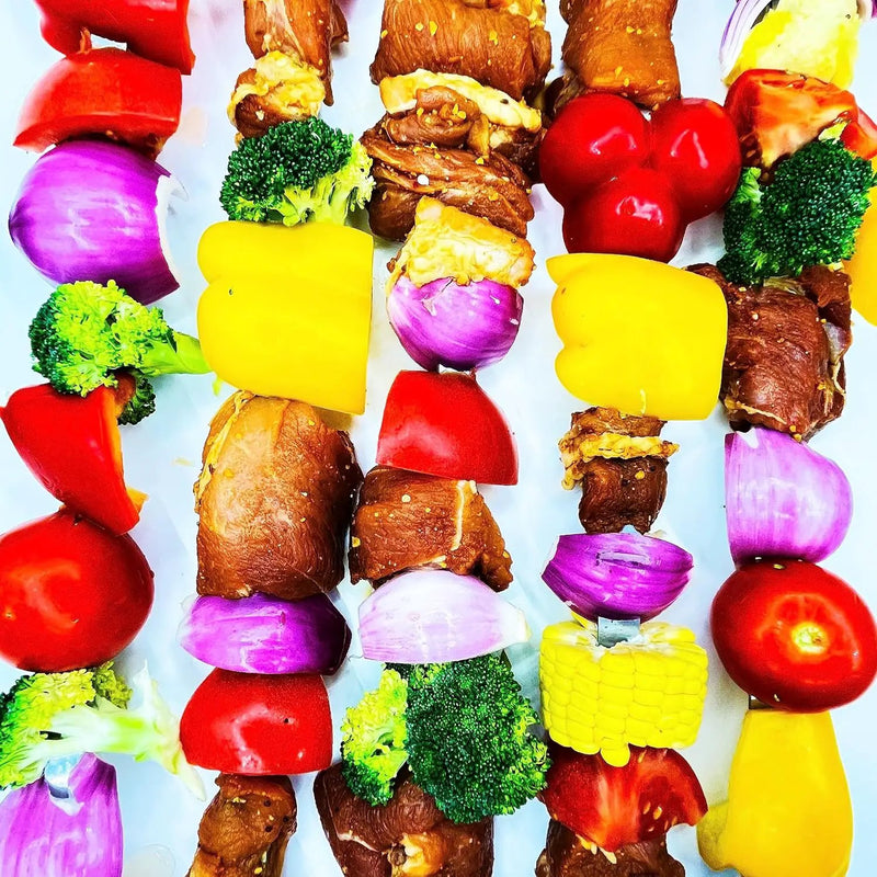23.6 Inch Skewers for Kabobs 0.62 Inch Wide Kebab Skewer 8 Pack Reusable Metal Skewers for Grilling Long Kebab Stick Large Size Heavy Duty Kabob Sticks BBQ Skewer Set Stainless Steel. by GreenHaven Gardens