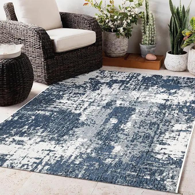 Keen Home Design Terrace Outdoor Area Rug - 5x8 Washable Indoor/Outdoor Rug for Patio, Kitchen, Balcony, Beach, Garden, Deck and Porch, Size: 5'3"x7'7" by GreenHaven Gardens
