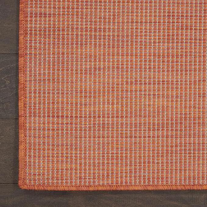 Nourison Positano Indoor/Outdoor Terracotta 2'2" x 8' Area Rug, Easy Cleaning, Non Shedding, Bed Room, Living Room, Dining Room, Backyard, Deck, Patio (2x8) by GreenHaven Gardens