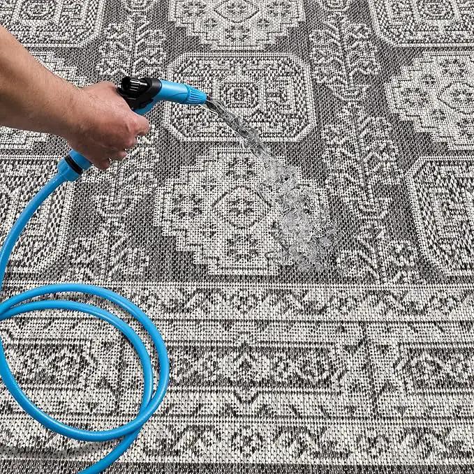 Keen Home Design Terrace Outdoor Runner Rug - 2x8 Washable Indoor/Outdoor Rug for Patio, Kitchen, Balcony, Beach, Garden, Deck and Porch, Size: 2'2"x7'7" by GreenHaven Gardens