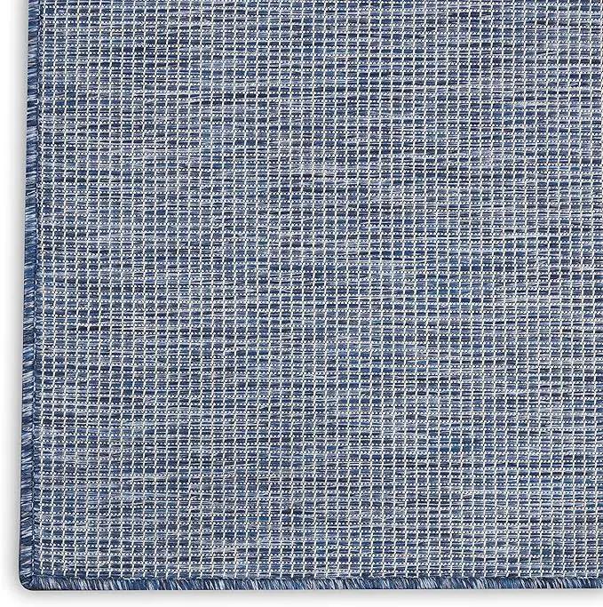 Nourison Positano Indoor/Outdoor Navy Blue 2'2" x 10' Area Rug, Easy Cleaning, Non Shedding, Bed Room, Living Room, Dining Room, Backyard, Deck, Patio (2x10) by GreenHaven Gardens