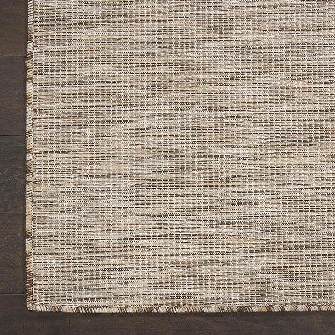 Nourison Positano Indoor-Outdoor Beige 8' x 10' Area Rug, Easy Cleaning, Non Shedding, Bed Room, Living Room, Dining Room, Backyard, Deck, Patio (8x10) by GreenHaven Gardens