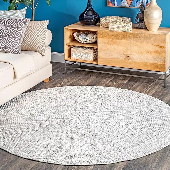 nuLOOM Oval 3' x 5' Solid Hand Braided Indoor/Outdoor Area Rug, Pet-Friendly, High Traffic, Weather Resistant, for Patio, Balcony, Bedroom, Living, Dining Room, Wynn Ivory by GreenHaven Gardens