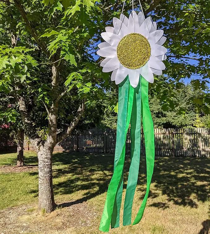 Madrona Brands Daisy Flower Windsock | Durable Outdoor Hanging Decoration | Yard, Garden, Patio, Home and More | 42-Inch by GreenHaven Gardens
