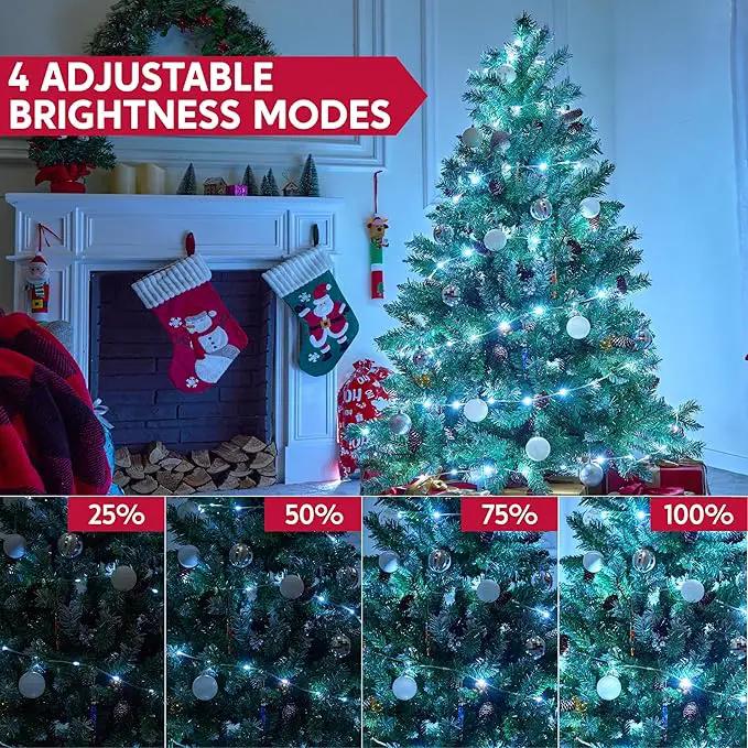 Joiedomi 600 LED Christmas Lights Outdoor,197 FT Cool White Christmas Tree Lights with 8 Modes Timer, PVC Clear Wire String Lights with Reel for Indoor Outdoor Holiday Xmas Eve Night Decorations by GreenHaven Gardens