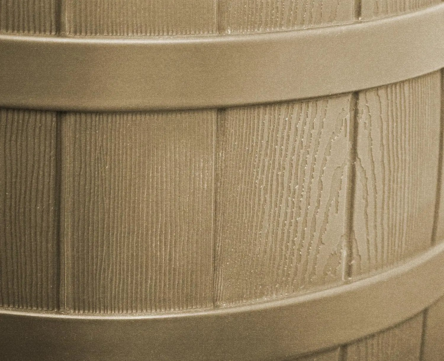Good Ideas Rain Wizard 50 Gallon Plastic Rain Barrel for Outdoor Rainwater Collection and Storage Features Metal Spigot and Flat Back Design, Khaki by GreenHaven Gardens
