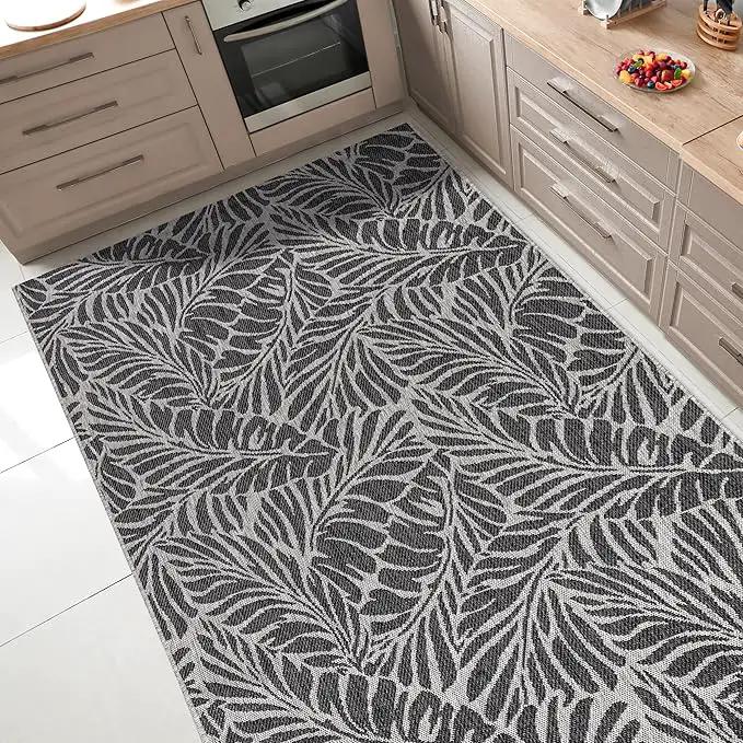 Keen Home Design Terrace Outdoor Throw Rug - 3x5 Washable Indoor/Outdoor Rug for Patio, Kitchen, Balcony, Beach, Garden, Deck and Porch, Size: 3'x5' by GreenHaven Gardens
