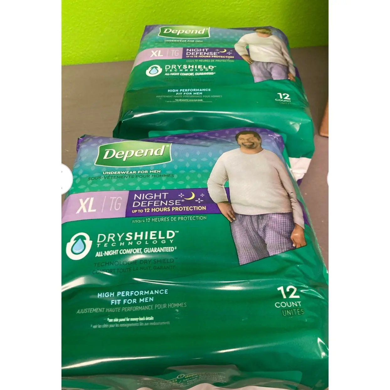 Depend Night Defense Adult Incontinence Underwear for Men, Overnight, Disposable, X-Large, 24 Count (2 Packs of 12) (Packaging May Vary) by Selzalot