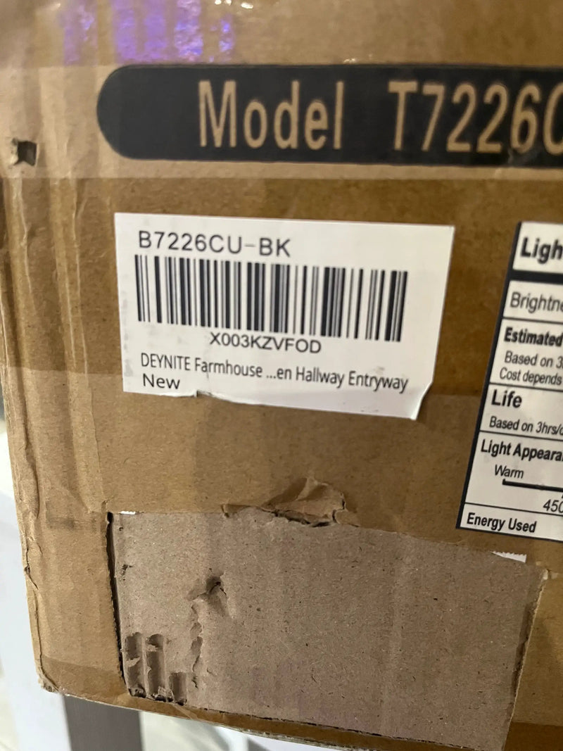 Open Box Deynite Modern LED Black Ceiling Light Fixture Dimmable 3000K-4500-5500K Semi-Flush Mount Ceiling Light for Bedroom by Selzalot