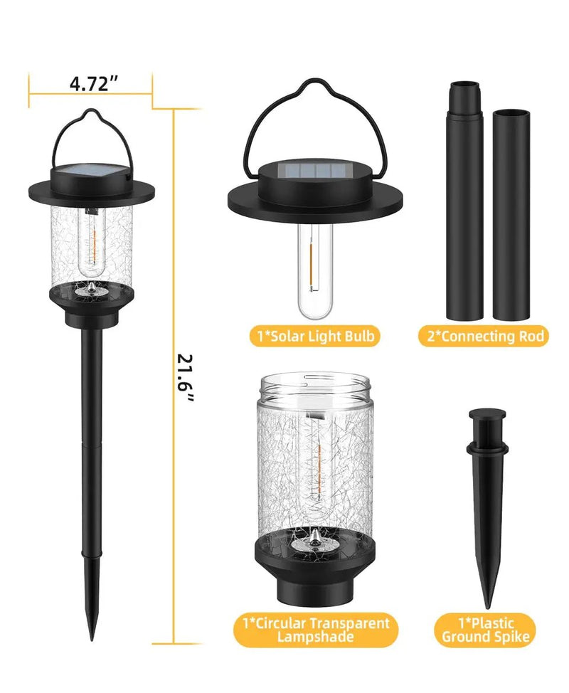 Open Box EVELYNSUN Solar Outdoor Lights Waterproof, Bright Solar Pathway Lights for Walkway Yard Backyard Lawn Patio Driveway Decorative(6 Pack) by Selzalot