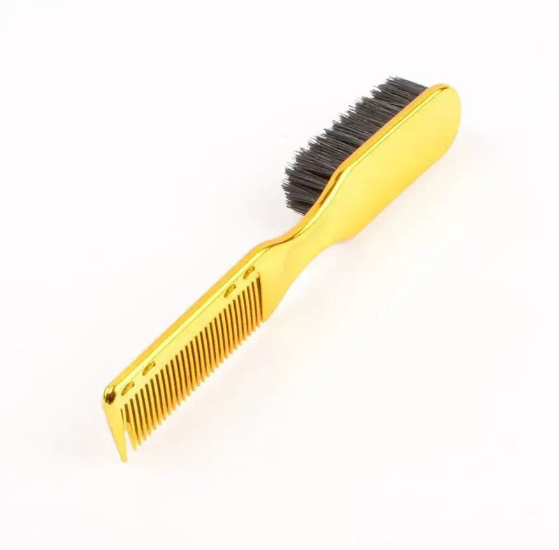Double-Sided Beard Brush & Beard Comb Barber Brush for Grooming Beard Non-Slip & Sturdy Bristle Brush for Clean Cuts Professional Barber Comb for Beard & Hair Edge Control Brush Barber Accessories by Selzalot
