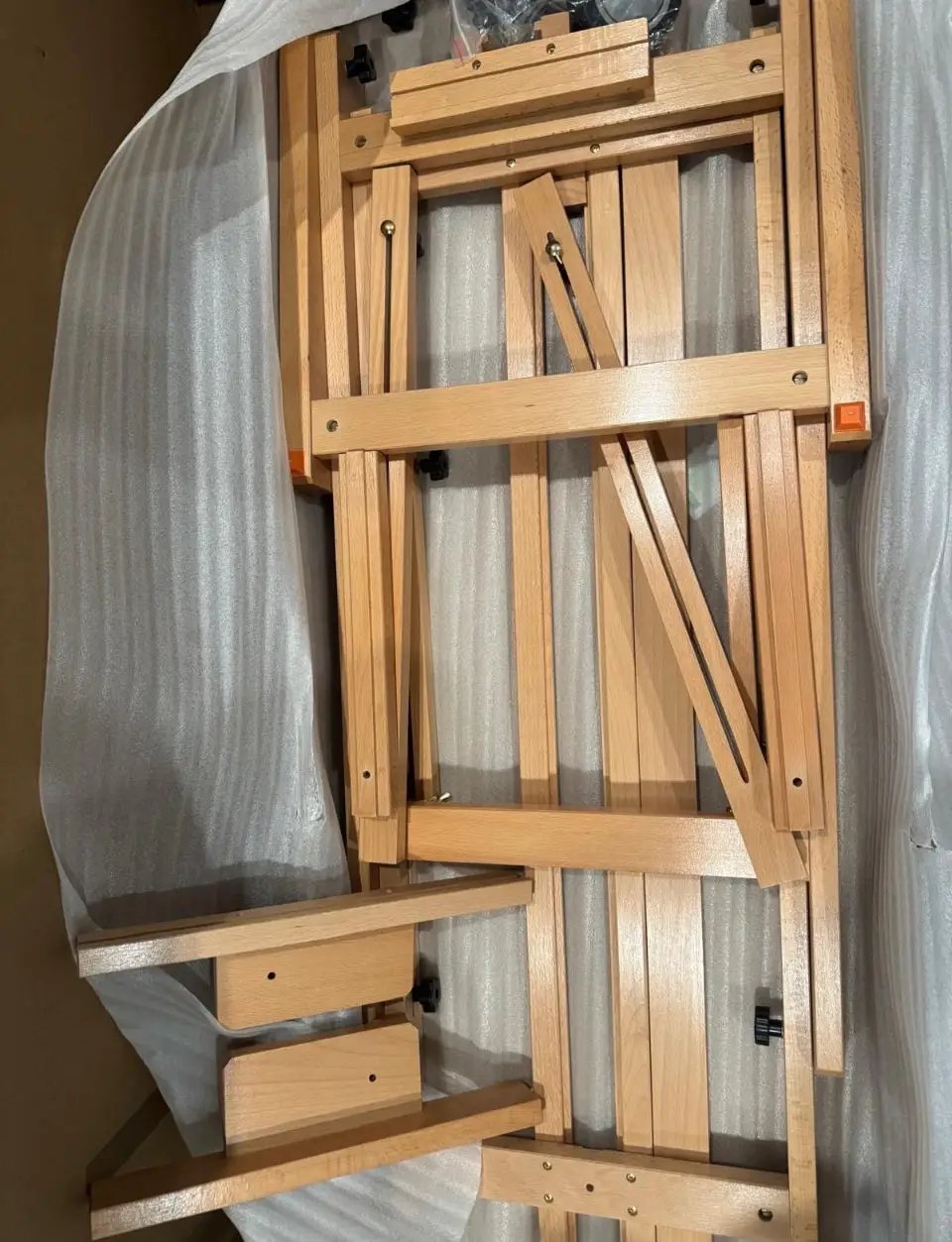 Open Box U.S. Art Supply Mastel Multi-Function Studio Artist Wooden Floor Easel - Large Adjustable H-Frame, Tilts Flat, Mast Adjusts to 97" High - Stu by Selzalot