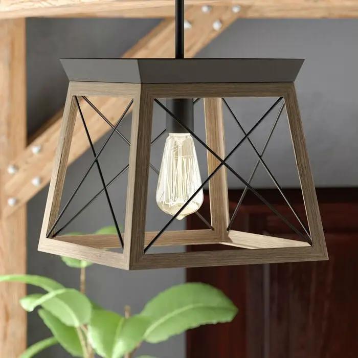 Antique Bronze Dimmable Light Lantern Geometric Chandelier by HomePacific