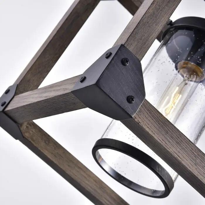 4 Light Adjustable Dimmable Rectangle Chandelier with Wrought Iron Accents by HomePacific