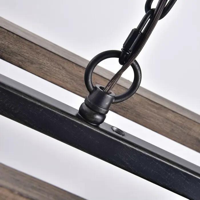4 Light Adjustable Dimmable Rectangle Chandelier with Wrought Iron Accents by HomePacific