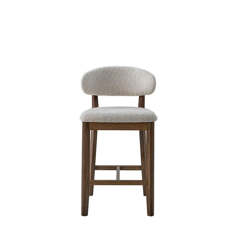 ACTU Counter Stools Set of 2, 26” Upholstered Bar Stools, Solid Wood, Mid-Century Modern by ACTU FURNITURE