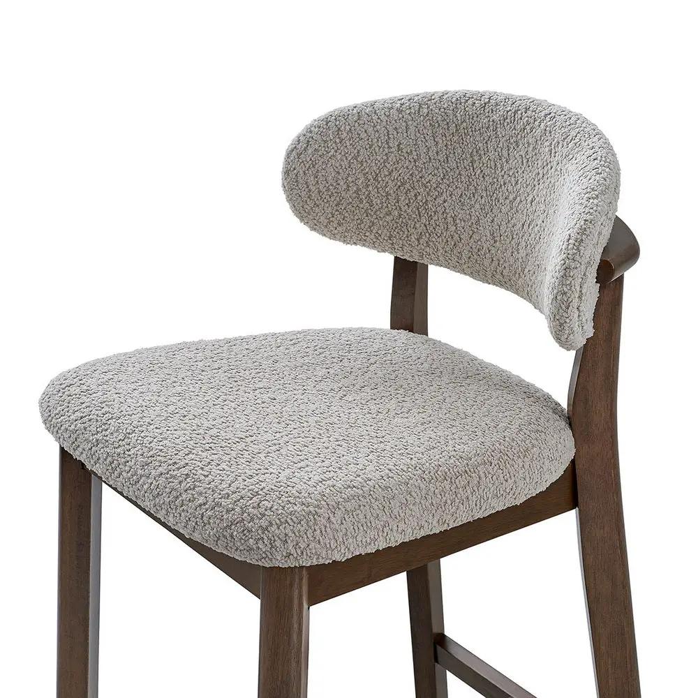 ACTU Counter Stools Set of 2, 26” Upholstered Bar Stools, Solid Wood, Mid-Century Modern by ACTU FURNITURE