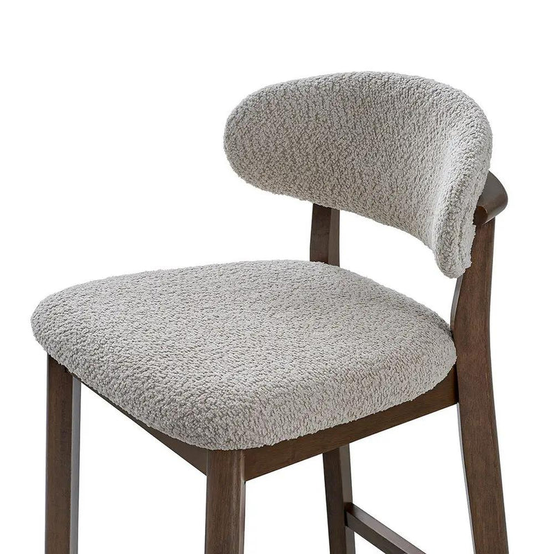 ACTU Counter Stools Set of 2, 26” Upholstered Bar Stools, Solid Wood, Mid-Century Modern by ACTU FURNITURE