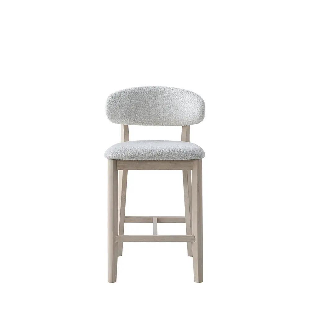 ACTU Counter Stools Set of 2, 26” Upholstered Bar Stools, Solid Wood, Mid-Century Modern by ACTU FURNITURE