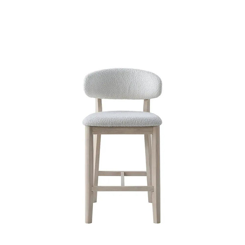 ACTU Counter Stools Set of 2, 26” Upholstered Bar Stools, Solid Wood, Mid-Century Modern by ACTU FURNITURE