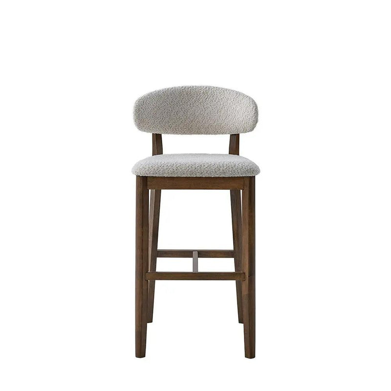 ACTU Bar Stools Set of 2, 30” Upholstered Bar Height Stools, Solid Wood, Mid-Century Modern by ACTU FURNITURE
