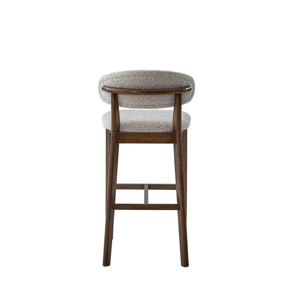 ACTU Bar Stools Set of 2, 30” Upholstered Bar Height Stools, Solid Wood, Mid-Century Modern by ACTU FURNITURE