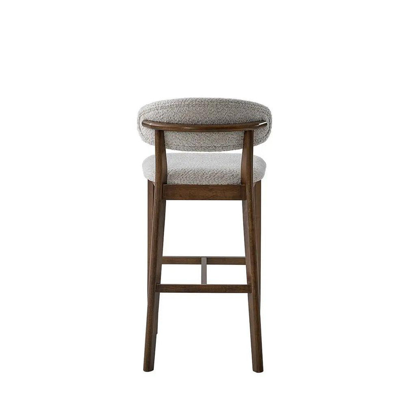 ACTU Bar Stools Set of 2, 30” Upholstered Bar Height Stools, Solid Wood, Mid-Century Modern by ACTU FURNITURE
