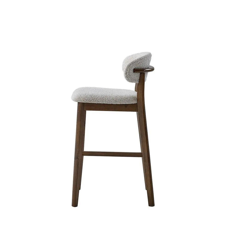 ACTU Bar Stools Set of 2, 30” Upholstered Bar Height Stools, Solid Wood, Mid-Century Modern by ACTU FURNITURE